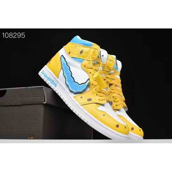 Air Jordan 1 Spongebob Yellow Men Shoes